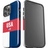 USA Flag Color Block iPhone 15 Pro Max Impact Case