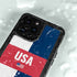 USA Flag Color Block iPhone 14 Pro Max Waterproof Case