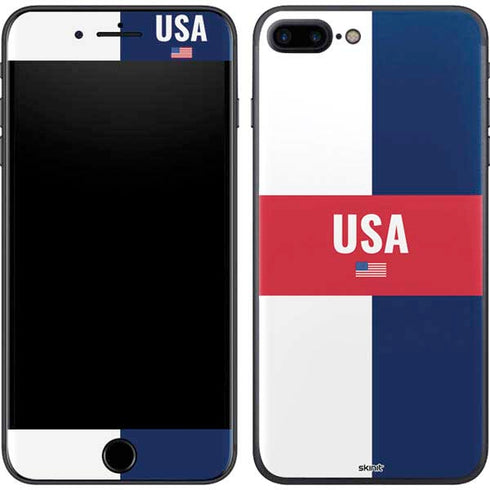 USA Flag Color Block iPhone 7 Plus Skin