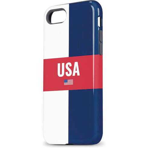 USA Flag Color Block iPhone 7 Pro Case
