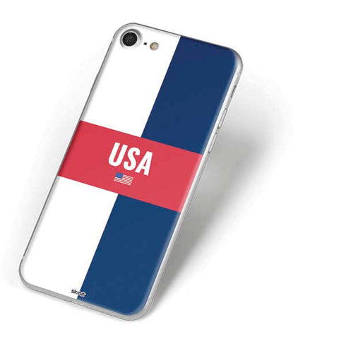 USA Flag Color Block iPhone 7 Skin