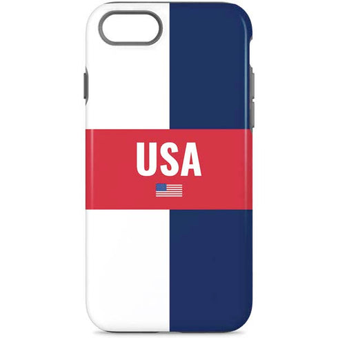 USA Flag Color Block iPhone 8 Pro Case