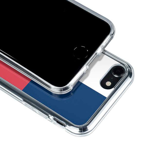 USA Flag Color Block iPhone SE (2nd & 3rd Gen) Clear Case