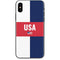 USA Flag Color Block iPhone X Skin