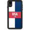 USA Flag Color Block iPhone XR Waterproof Case