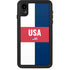 USA Flag Color Block iPhone XR Waterproof Case
