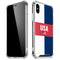 USA Flag Color Block iPhone XS Max Clear Case