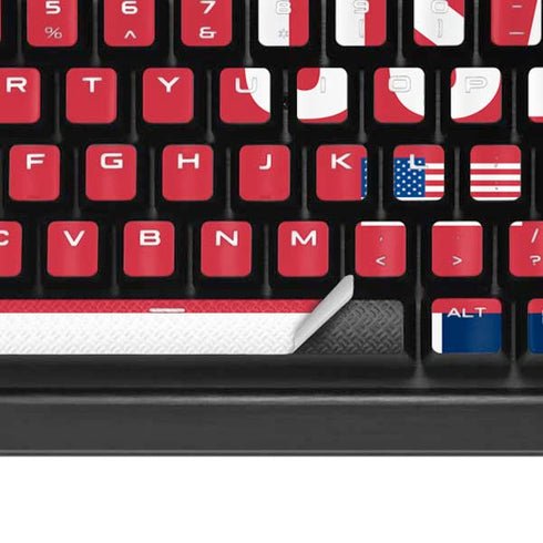 USA Flag Color Block K95 RGB PLATINUM Mechanical Gaming Keyboard Skin