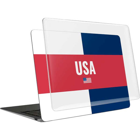USA Flag Color Block MacBook Air 13in M1 (2021) Case plus Skin