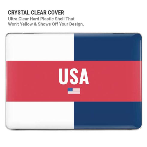 USA Flag Color Block MacBook Air 13in M1 (2021) Case plus Skin