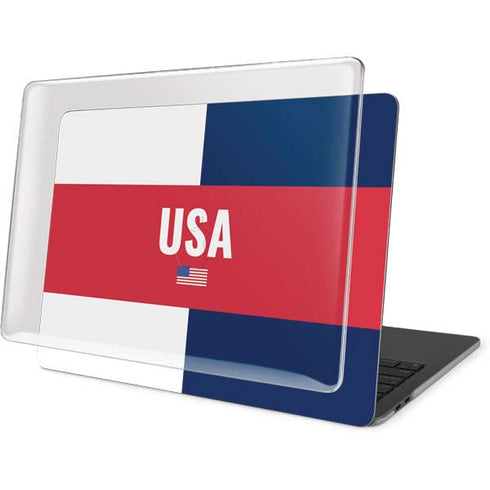 USA Flag Color Block MacBook Pro 16in (2019-20) Case plus Skin