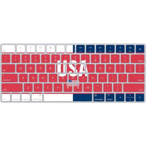 USA Flag Color Block Magic Keyboard Skin