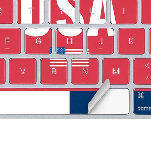 USA Flag Color Block Magic Keyboard Skin