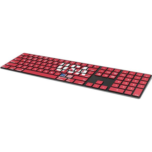 USA Flag Color Block Magic Keyboard with Numeric Keypad Skin