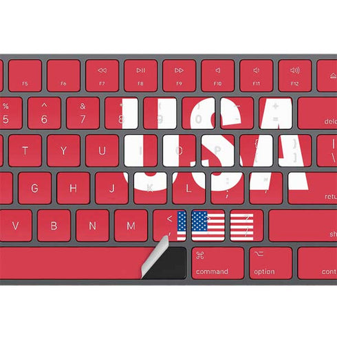 USA Flag Color Block Magic Keyboard with Numeric Keypad Skin