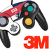 USA Flag Color Block Nintendo GameCube Controller Skin