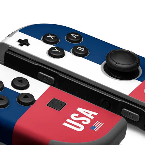 USA Flag Color Block Nintendo Joy-Con (L/R) Controller Skin