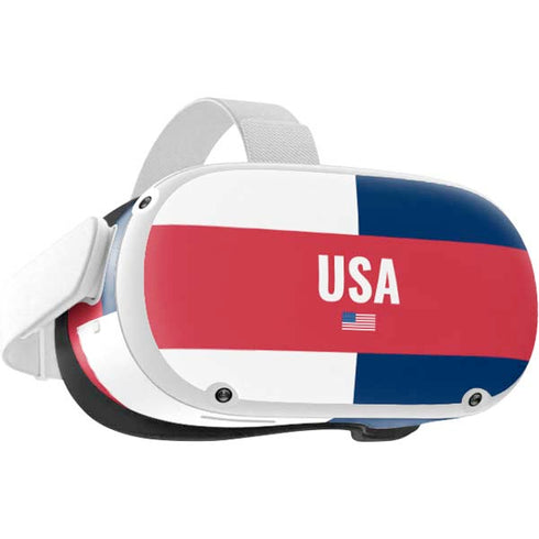 USA Flag Color Block Oculus Quest 2 Skin