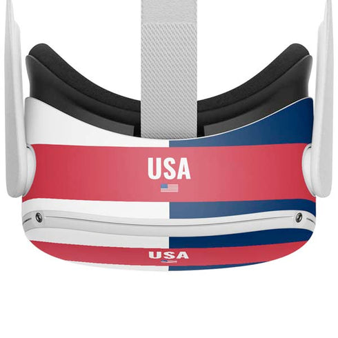 USA Flag Color Block Oculus Quest 2 Skin