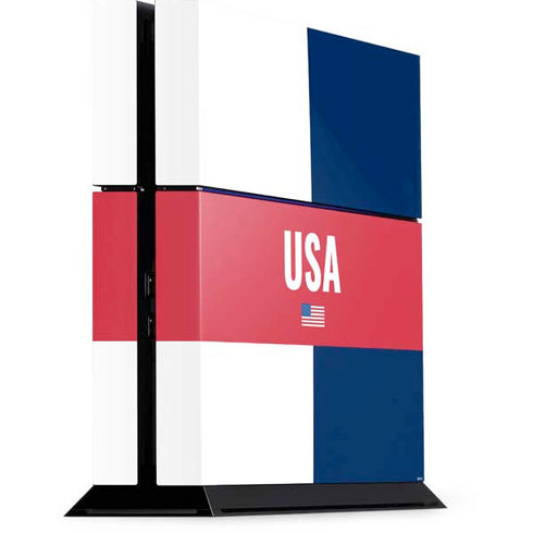 USA Flag Color Block PS4 Console Skin