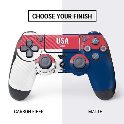 USA Flag Color Block PS4 Controller Skin
