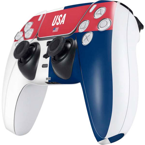 USA Flag Color Block PS5 Controller Skin