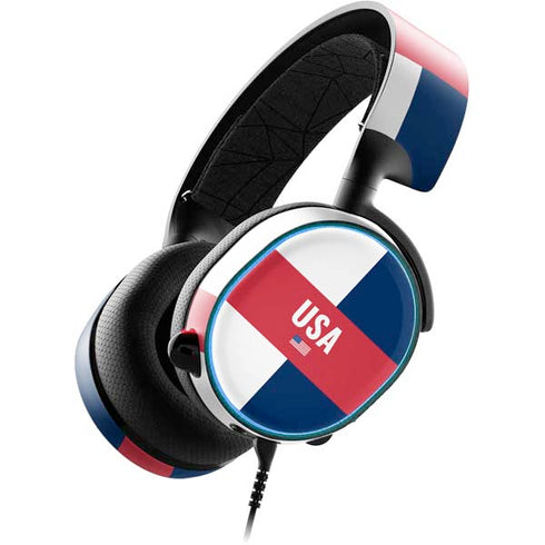 USA Flag Color Block SteelSeries Arctis 3 Skin
