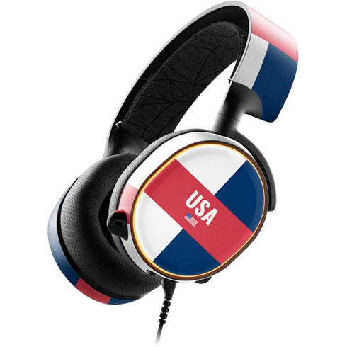 USA Flag Color Block SteelSeries Arctis 5 Skin