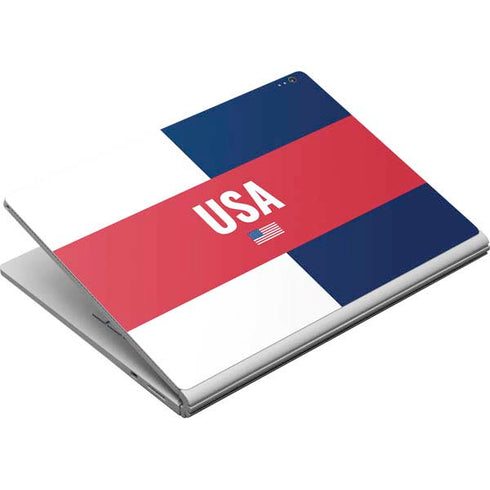 USA Flag Color Block Surface Book Skin