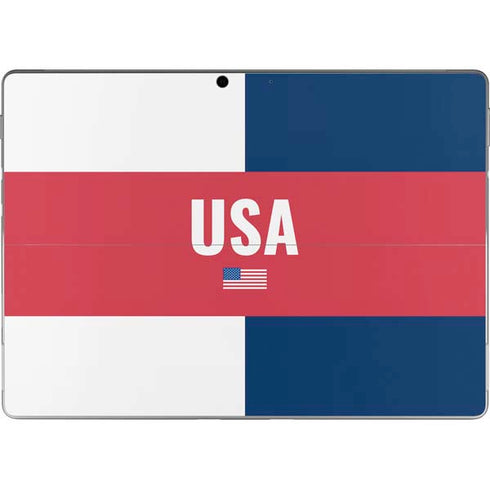 USA Flag Color Block Surface Pro 8 Skin