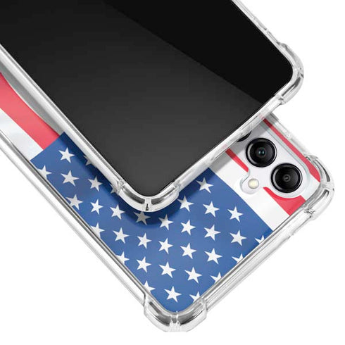 USA Flag American Flag Galaxy A14 5G Clear Case