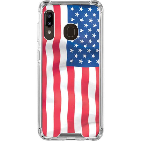 USA Flag American Flag Galaxy A30 Clear Case