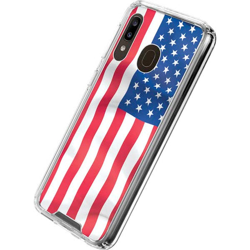 USA Flag American Flag Galaxy A30 Clear Case