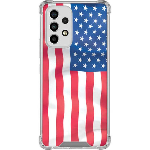 USA Flag American Flag Galaxy A53 5G Clear Case