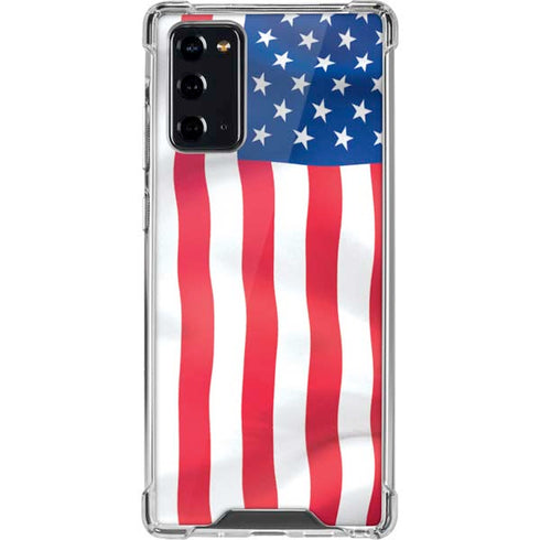 USA Flag American Flag Galaxy Note20 5G Clear Case