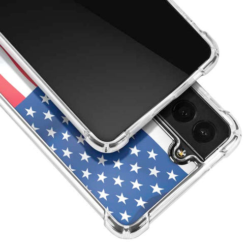 USA Flag American Flag Galaxy S21 Plus 5G Clear Case