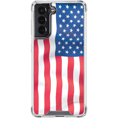 USA Flag American Flag Galaxy S22 Clear Case