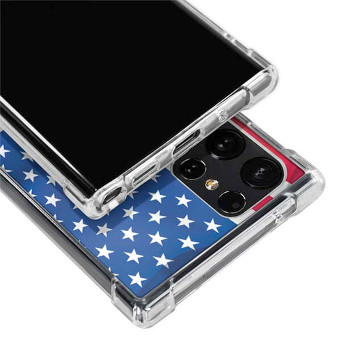 USA Flag American Flag Galaxy S22 Ultra Clear Case