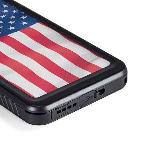 USA Flag American Flag Galaxy S23 Plus Waterproof Case