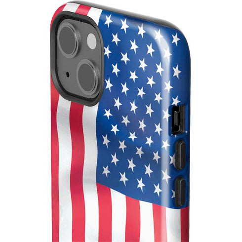 USA Flag iPhone 15 Plus Impact Case