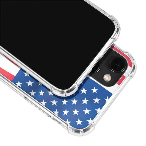 USA Flag iPhone 15 Plus Clear Case