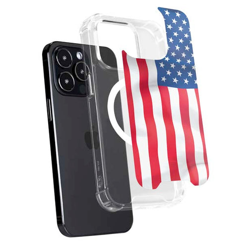 USA Flag iPhone 15 Pro MagSafe Case