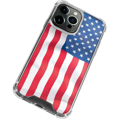 USA Flag American Flag iPhone 14 Pro Max Clear Case