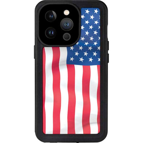 USA Flag American Flag iPhone 14 Pro Waterproof Case