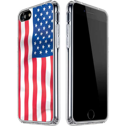 USA Flag American Flag iPhone SE (2nd & 3rd Gen) Clear Case