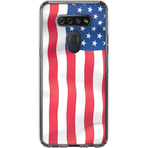 USA Flag LG K51/Q51 Clear Case