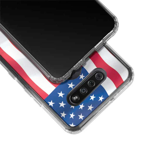 USA Flag LG K51/Q51 Clear Case