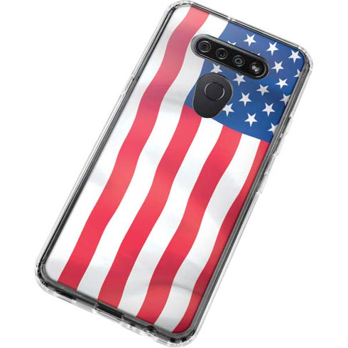 USA Flag LG K51/Q51 Clear Case