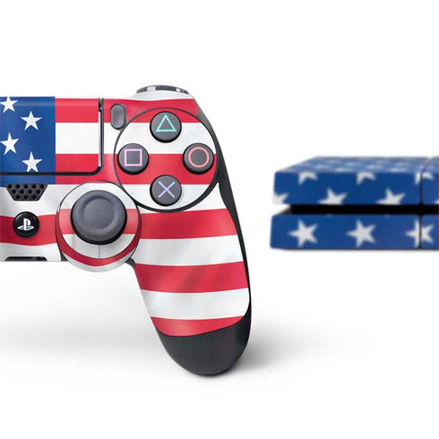 USA Flag American Flag PS4 Console and Controller Bundle Skin