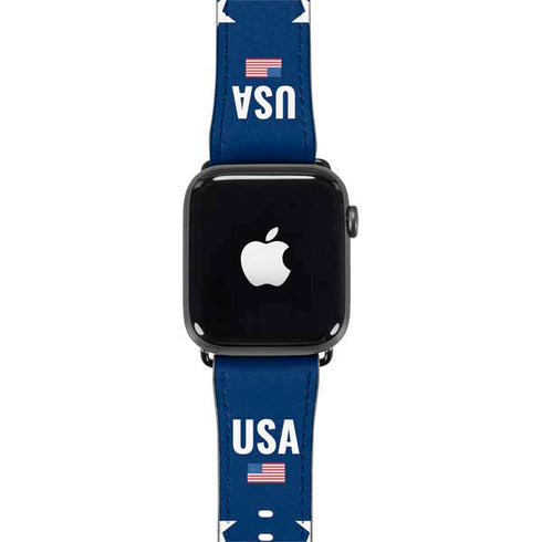 USA Flag Stars Apple Watch Band 42-44mm